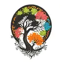 family tree tattoo design idea