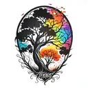 family tree tattoo design idea