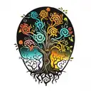 family tree tattoo design idea