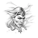 wonder woman tattoo design idea