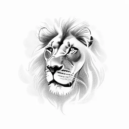 lion with crab tattoo design idea