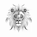 lion with crab tattoo design idea