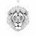 lion with crab tattoo design idea