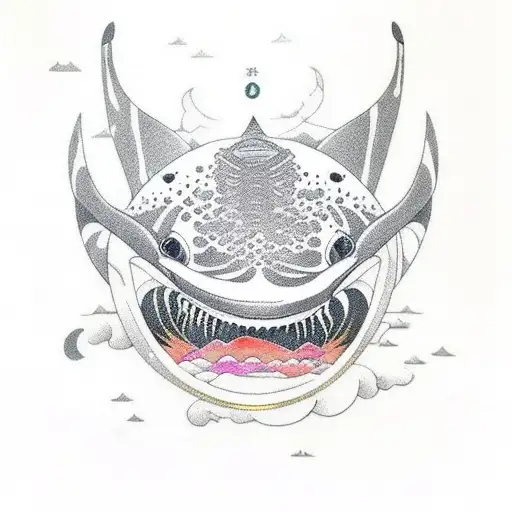 orca and the name darshan  tattoo design idea