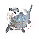 orca tortoise  tattoo design idea