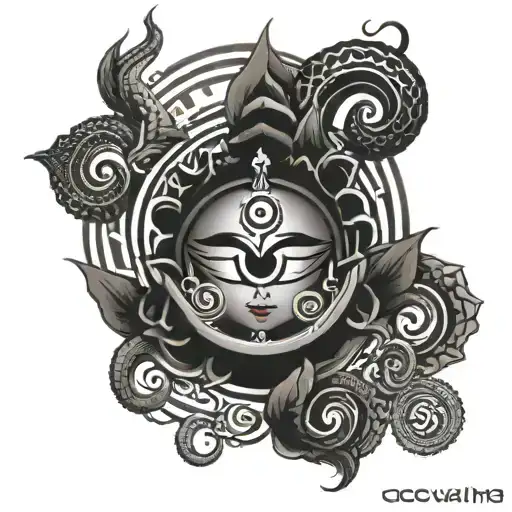shiva third eye with om written in it  tattoo design idea