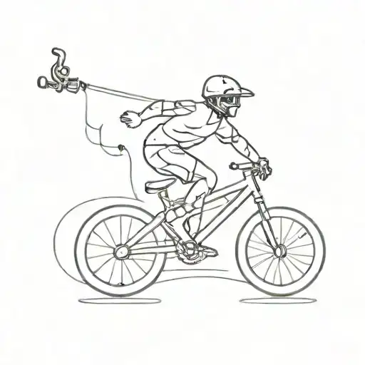 mixed of bmx and skate culture  tattoo design idea