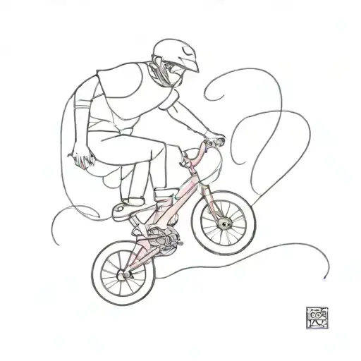 mixe of bmx and skate culture  tattoo design idea