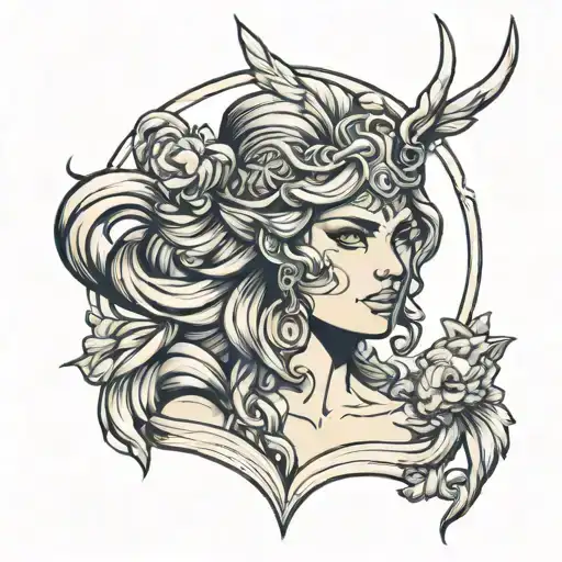 Greek goddess Artemis inspired tattoo tattoo design idea