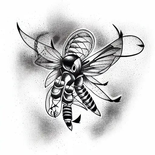 killer bee tattoo design idea