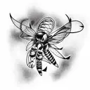 killer bee tattoo design idea