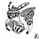 killer bee tattoo design idea