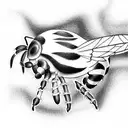 killer bee tattoo design idea