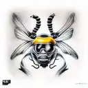 killer bee tattoo design idea