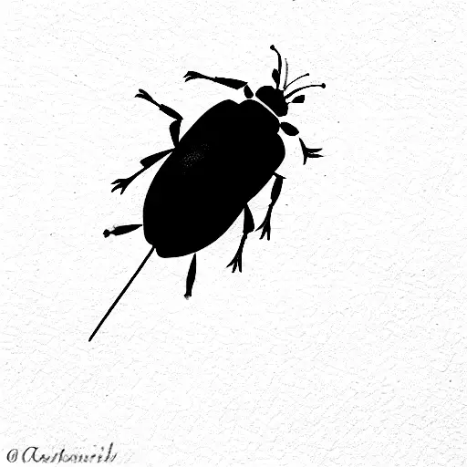 cockroach tattoo design idea