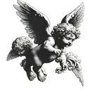 cherubs flying tattoo design idea