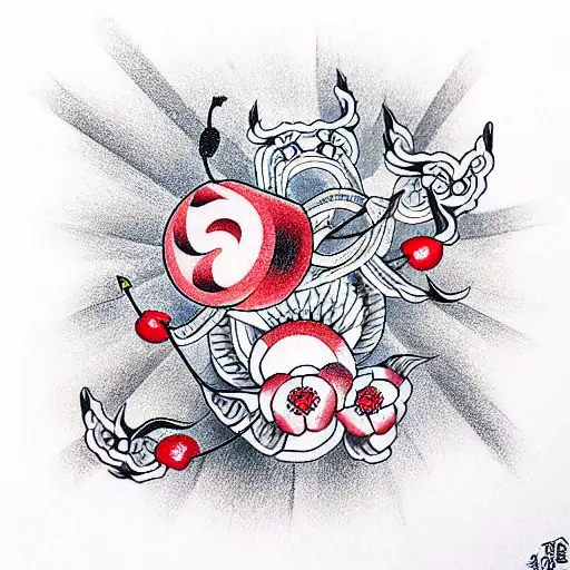 Cherry tattoo design idea