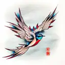 Swallow Bird tattoo design idea