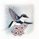 Swallow Bird tattoo design idea