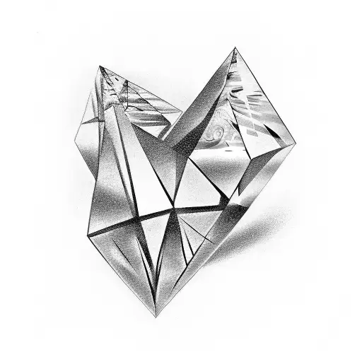 Diamond tattoo design idea