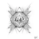 Diamond tattoo design idea