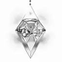 Diamond tattoo design idea
