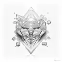 Diamond tattoo design idea