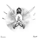 icarus falling tattoo design idea