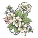 geranium flower tattoo design idea