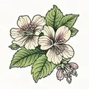 geranium flower tattoo design idea