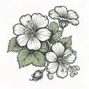 geranium flower tattoo design idea