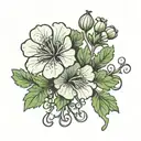geranium flower tattoo design idea