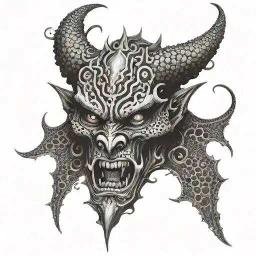 demon tattoo design idea