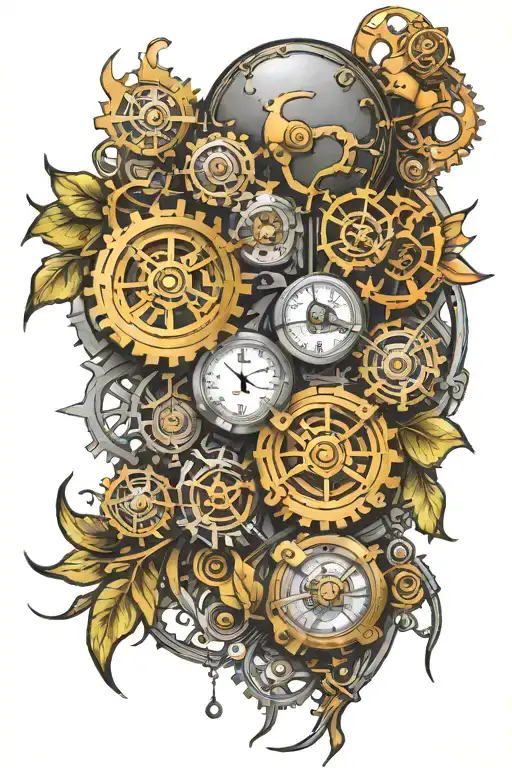 steampunk sleeve tattoo tattoo design idea