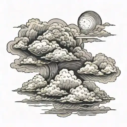clouds storm  tattoo design idea