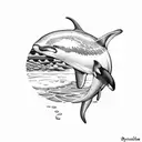 orca whale tattoo design idea