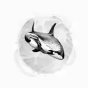 orca whale tattoo design idea