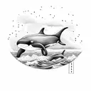 orca whale tattoo design idea