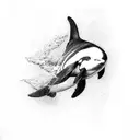 orca whale tattoo design idea
