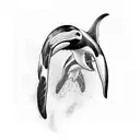 orca whale tattoo design idea