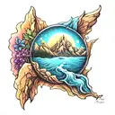 Dakota mountain tattoo design idea