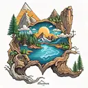 Dakota mountain tattoo design idea