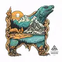 Dakota mountain tattoo design idea