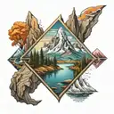 Dakota mountain tattoo design idea