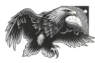 eagle soaring tattoo design idea