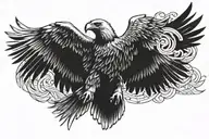 eagle soaring tattoo design idea