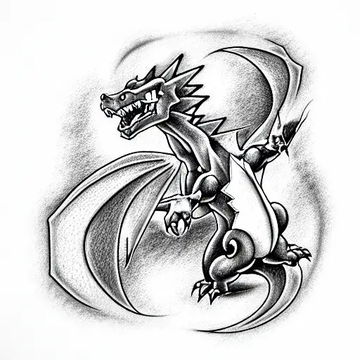 charizard tattoo design idea