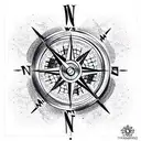 Compass tattoo design idea