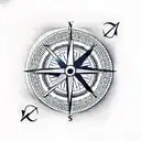 Compass tattoo design idea