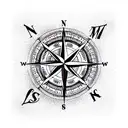 Compass tattoo design idea